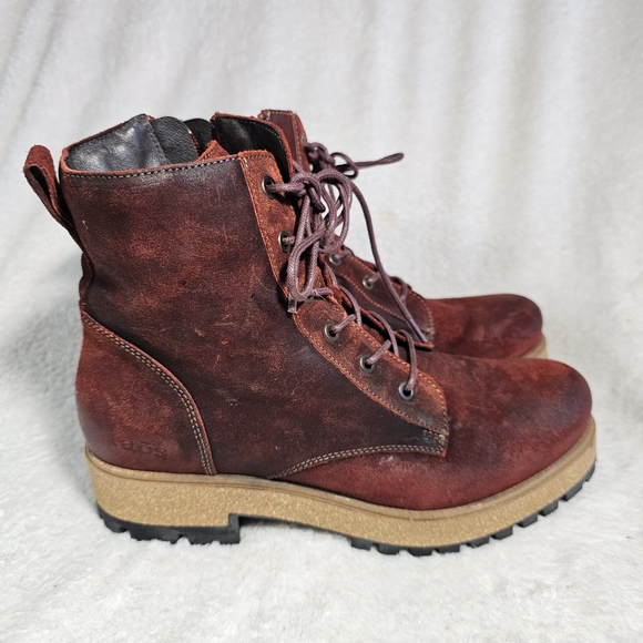 Taos Main Street Boot Leather Side Zip Combat Rugged Womens US 10 - Picture 5 of 15